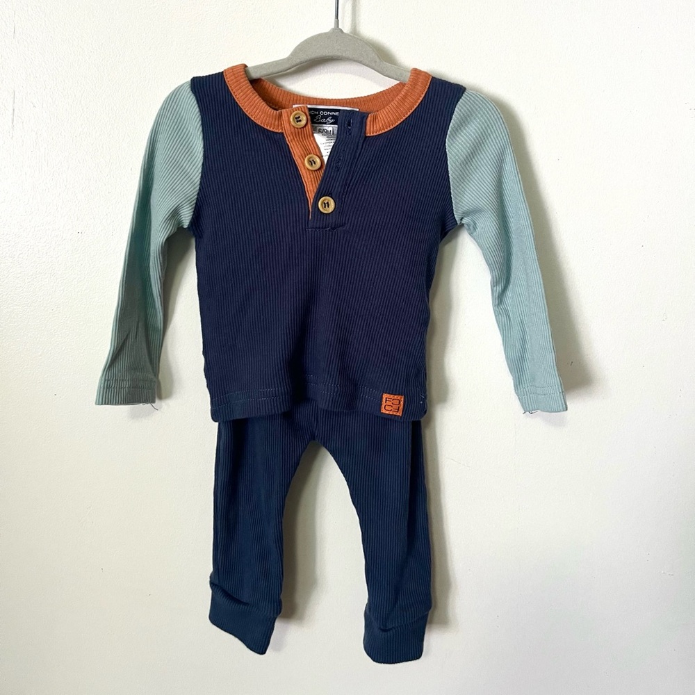 NWOT French Connection Kids Long Sleeve Set - Navy and Teal